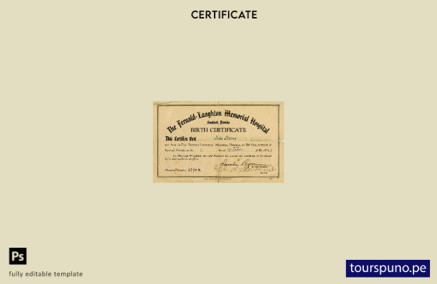 listo para imprimir Estados Unidos la plantilla de certificado de nacimiento del